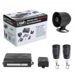 Alarma auto cu 2 telecomenzi si modul inchidere centralizata (fara actuatori)(include taxa de timbru verde)