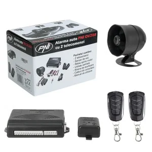 Alarma auto cu 2 telecomenzi si modul inchidere centralizata (fara actuatori)(include taxa de timbru verde), PNI