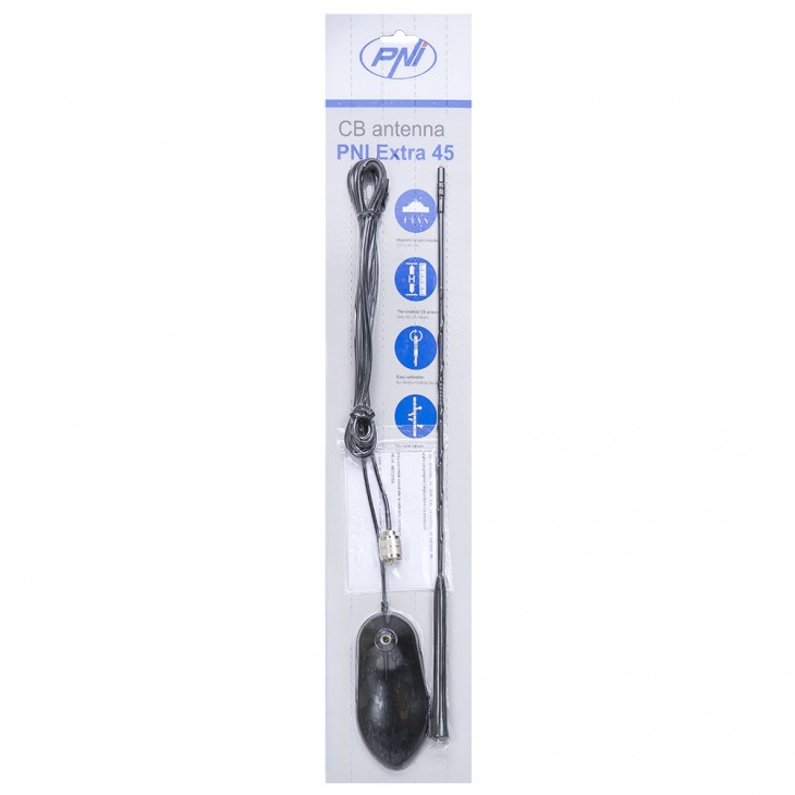 Antena cb pni extra 45 cu magnet inclus swr 1.0 - PNI-EXTRA45 - PNI