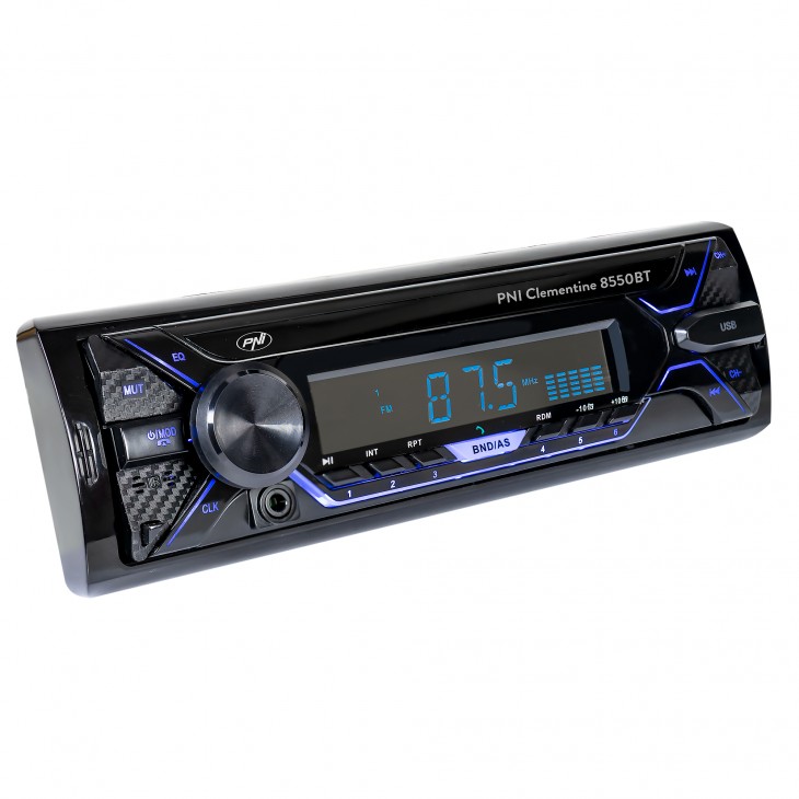 Radio mp3 player auto pni clementine 8550bt, fata detasabila, 4x45w, 12v, 1 din, cu sd, usb, aux, rca - PNI-MP3-8550 - PNI