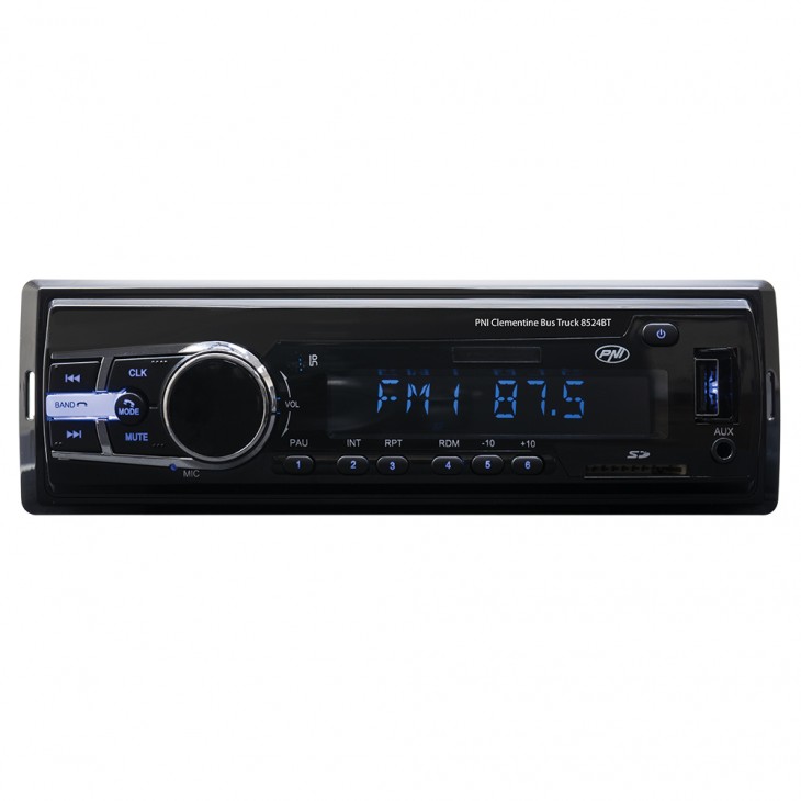 Radio mp3 player auto pni clementine bus truck 8524bt rds 4x45w 12v/24v cu sd, usb, aux, rca si bluetooth - PNI-8524BT - PNI