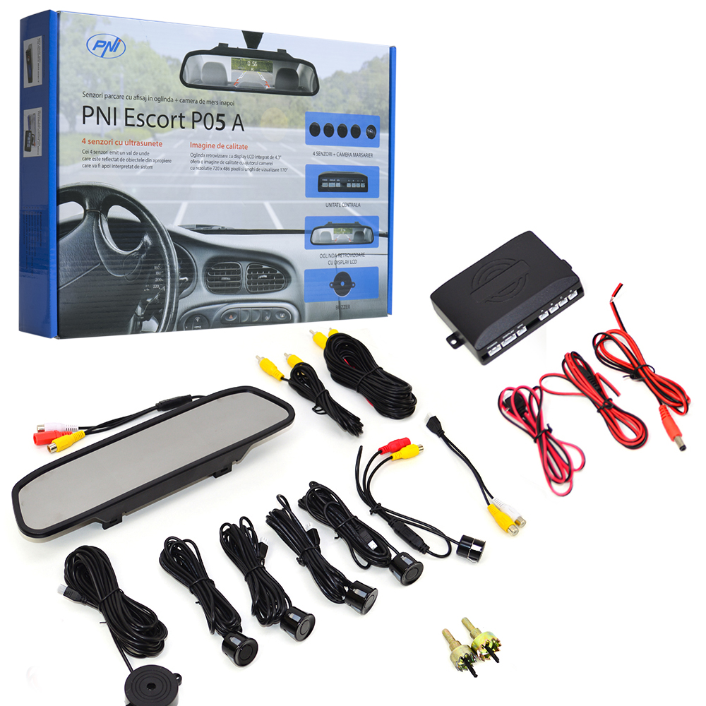 Senzori parcare afisaj oglinda pni p05 a si camera mers inapoi - PNI-P05A - PNI