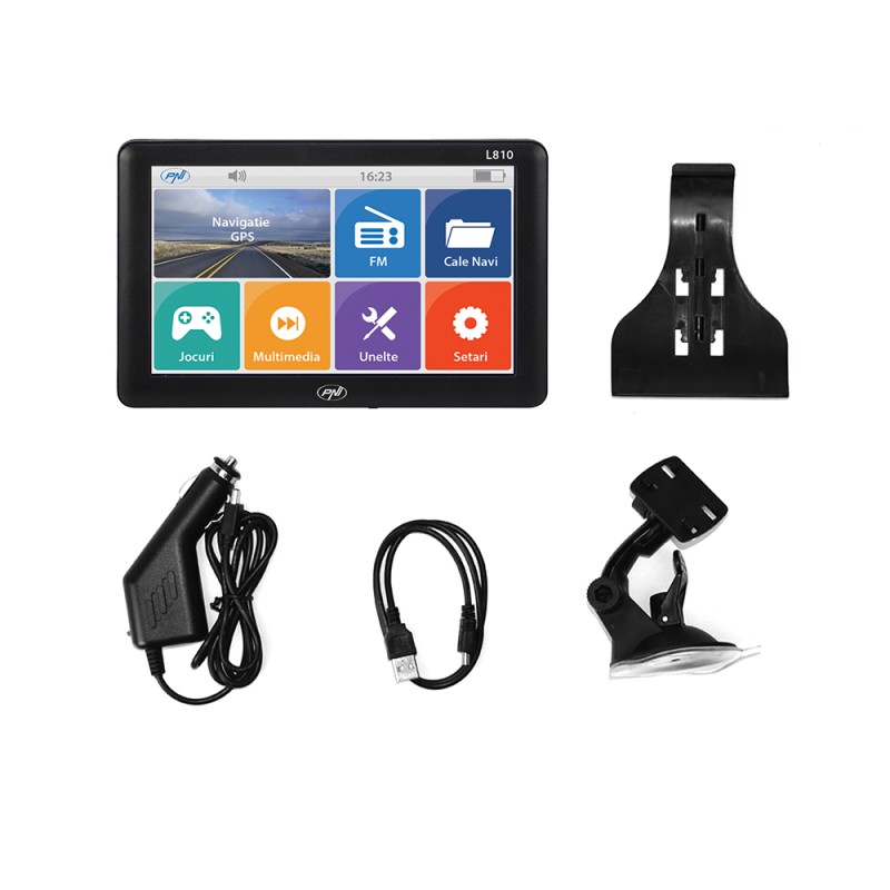 Sistem de navigatie gps pni l810 ecran 7 inch, 800 mhz, 256mb ddr, 8gb memorie interna, fm transmitter - 42118 - PNI