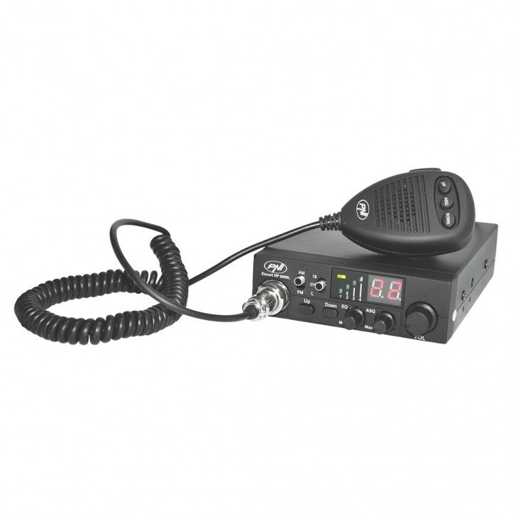 Statie radio cb pni escort hp 8000l 12v 4w cu asq reglabil, functie lock, mufa de bricheta inclusa - PNI-HP8000L - PNI