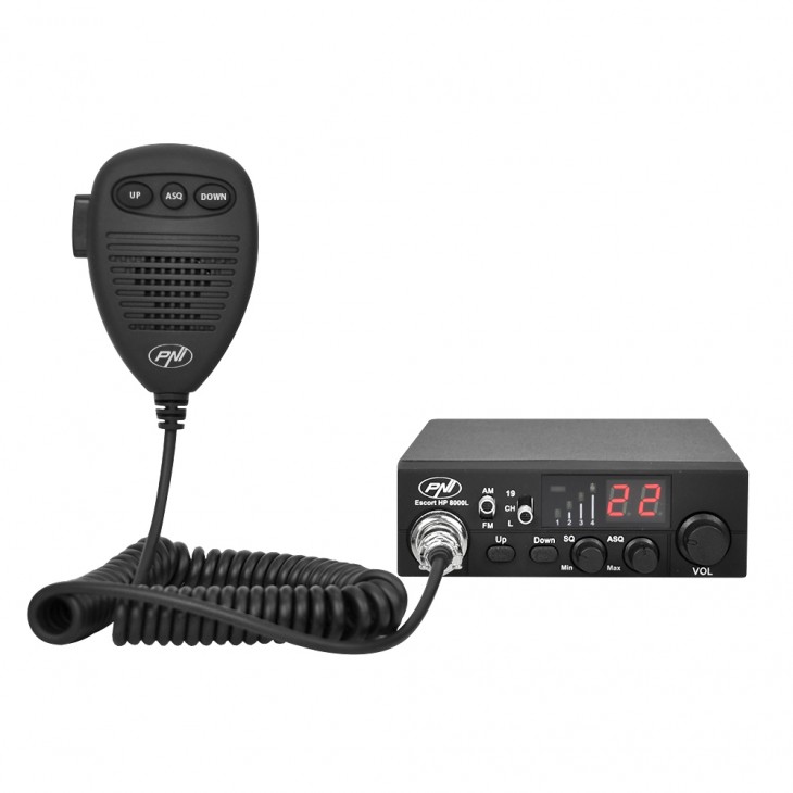 Statie radio cb pni escort hp 8000l 12v 4w cu asq reglabil, functie lock, mufa de bricheta inclusa - PNI-HP8000L - PNI