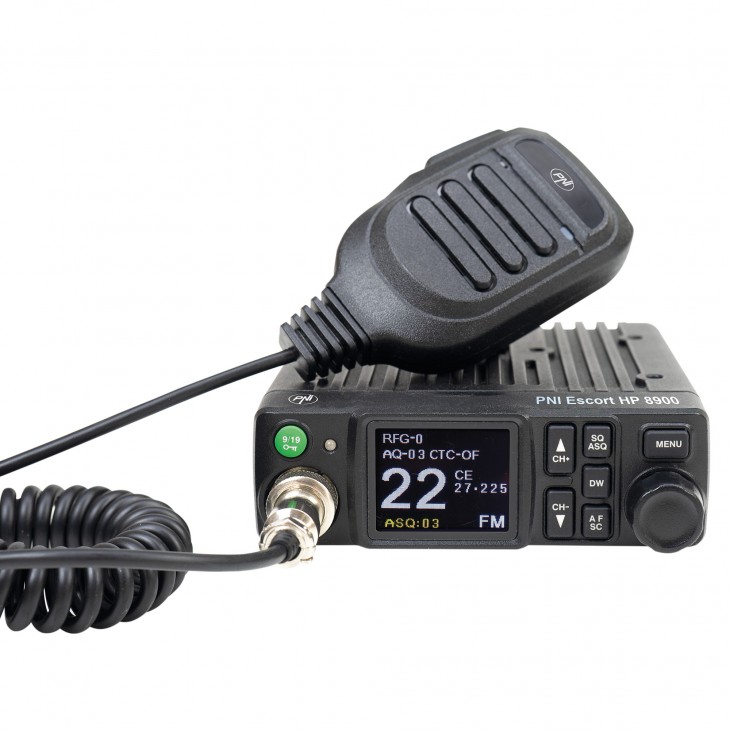 Statie radio cb pni escort hp 8900 asq, 12v/24v, rf gain, roger beep, ctcss-dcs, dual watch am/fm - PNI-HP8900 - PNI