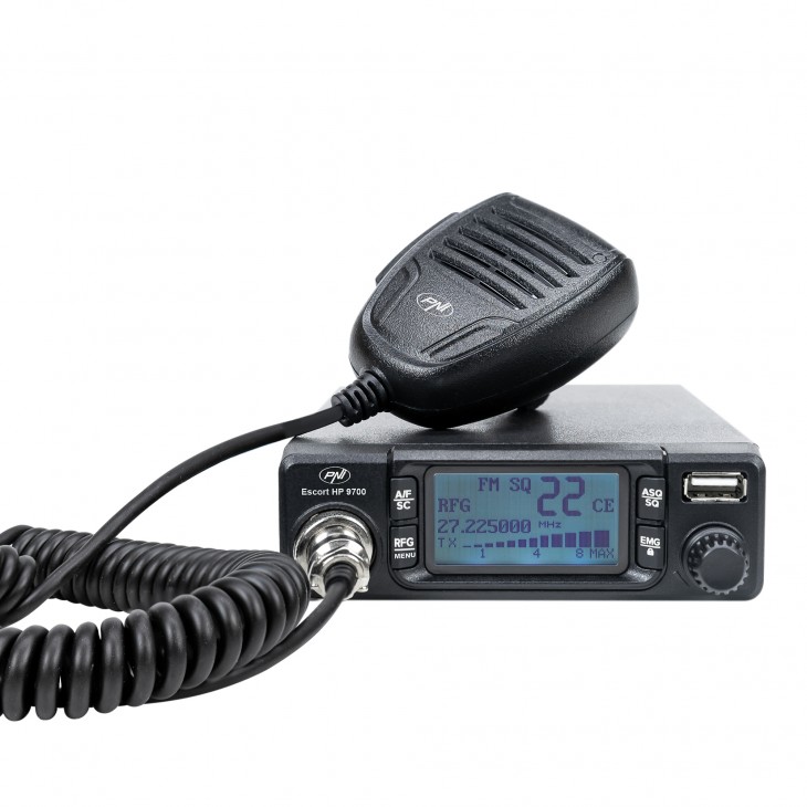 Statie radio cb pni escort hp 9700 12/24v, usb, anc, asq, mufa de bricheta inclusa - PNI-HP9700USB - PNI
