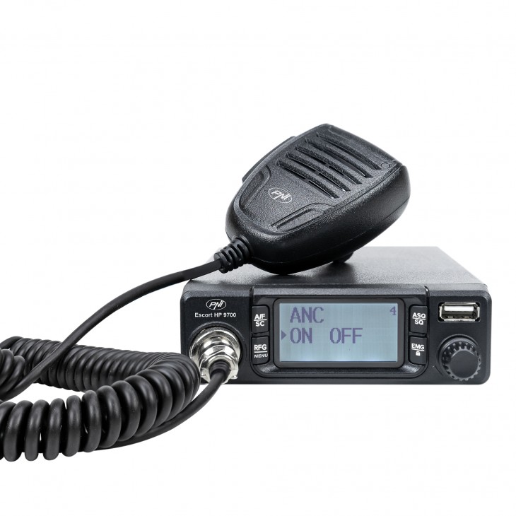 Statie radio cb pni escort hp 9700 12/24v, usb, anc, asq, mufa de bricheta inclusa - PNI-HP9700USB - PNI