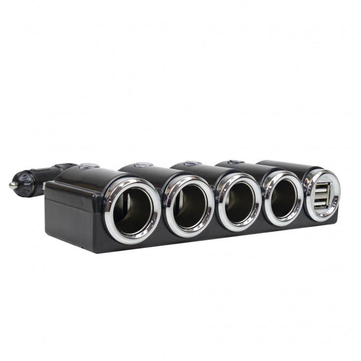 Incarcator auto pni lighter 04 cu 4 iesiri bricheta 12v/24v si 2 iesiri usb (1a), indicator led - PNI-SBR04 - PNI