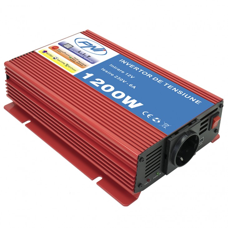 Invertor de tensiune pni l1200w alimentare 12v iesire 230v - PNI-H1200W12 - PNI