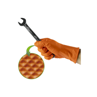 Manusi din nitril de culoare orange 7.0 marimea: xl (90buc) jbm