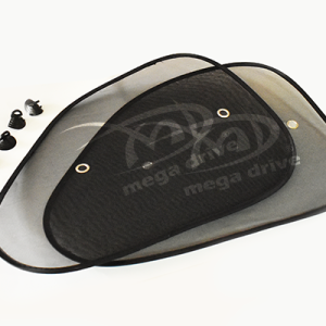 Parasolar lateral negru cu ventuze set 2buc (65x38cm)