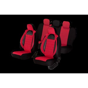 Set huse scaun racing rosu