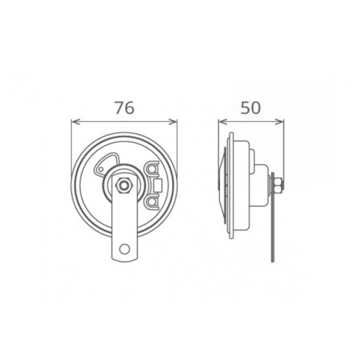 Claxon electromagnetic 12v 3.5a ton jos - 45882 - SEGER