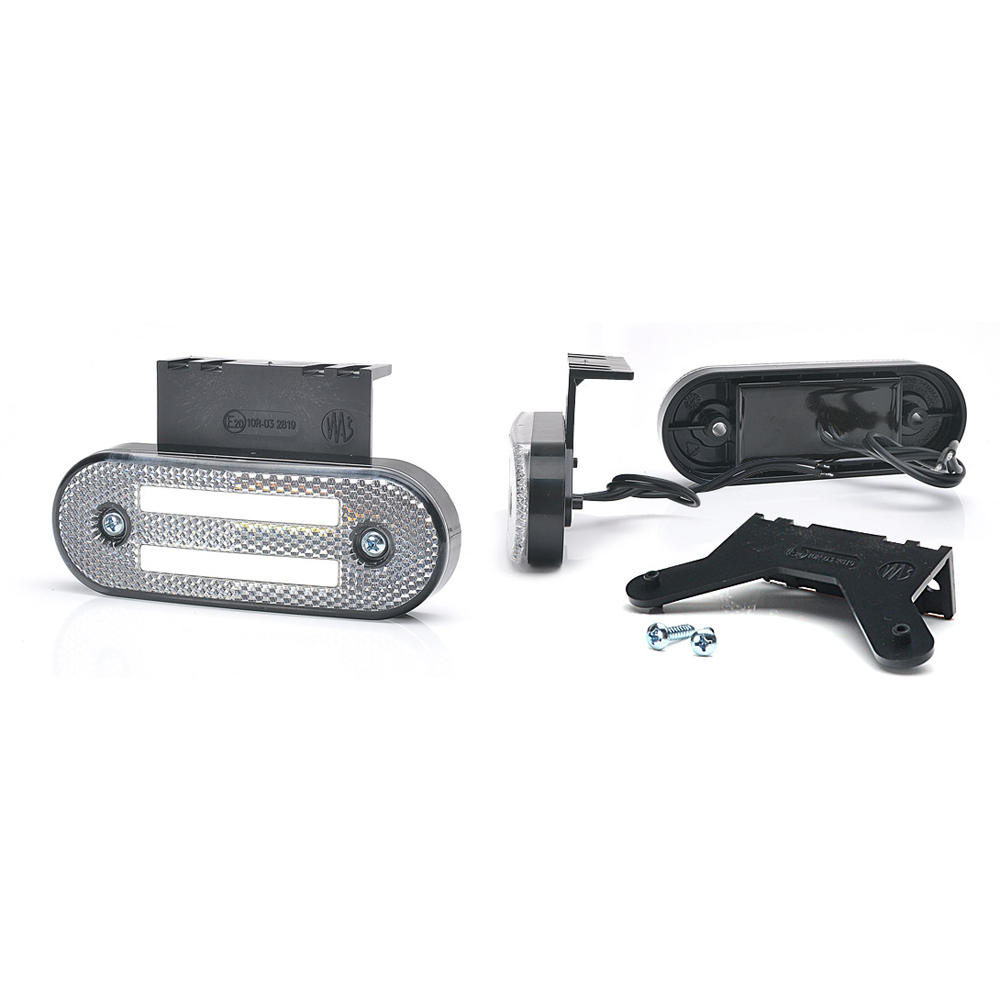 Lampa gabarit led 1225 w175, 12v-24v, pozitie alb was - 43488 - WAS