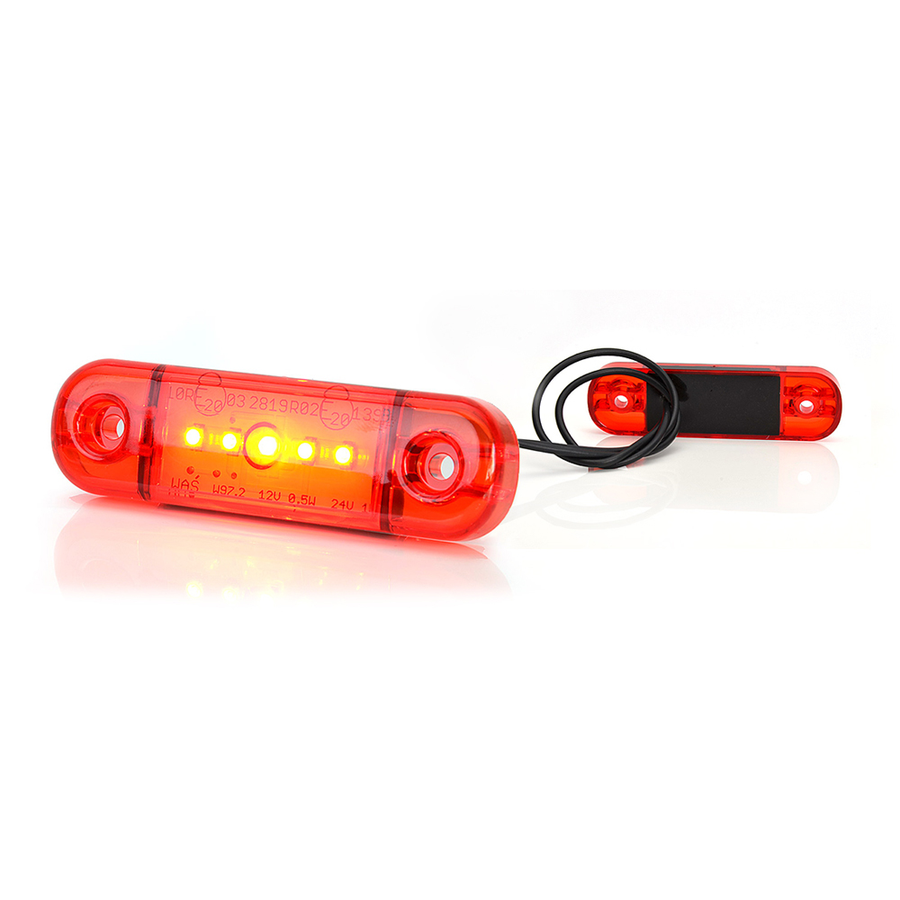 Lampa gabarit led 712 w97.2, 12v-24v, pozitie rosu was - 43414 - WAS