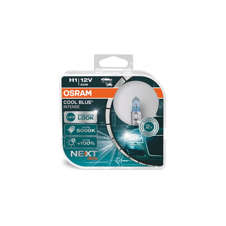 Set 2 becuri 12v h1 55 w cool blue intense nextgen osram - 25136 - ams-OSRAM