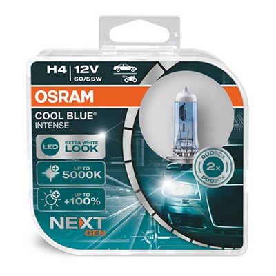 Set 2 becuri 12v h4 60/55 w cool blue intense nextgen osram