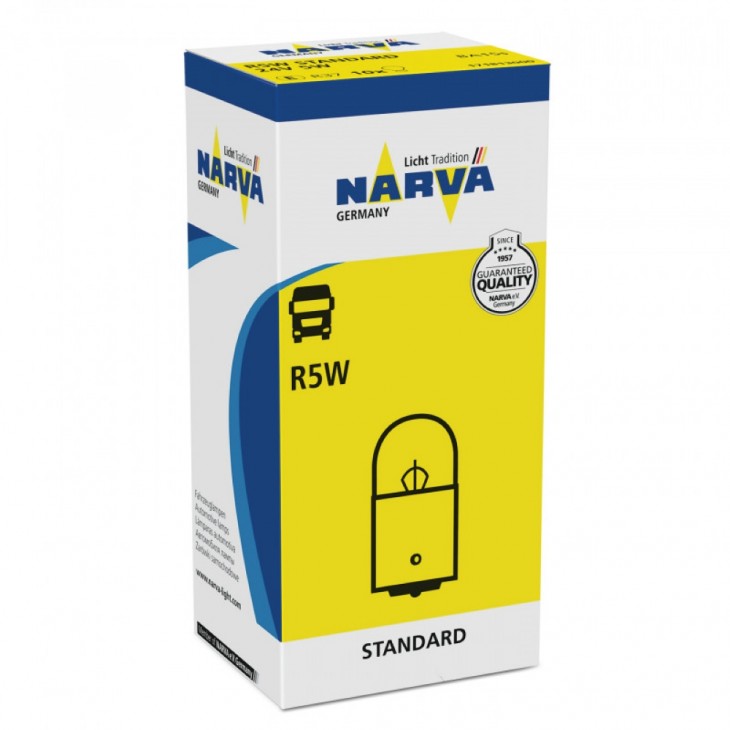 Bec auxiliar 24v r5w set 10 buc heavy duty narva - 17186HDNVACP - NARVA