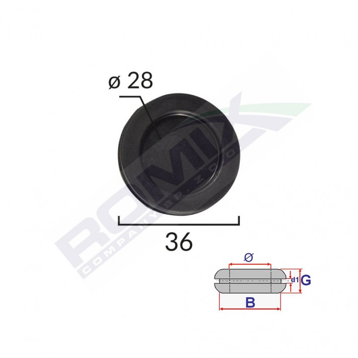 Capac cauciuc inchis universal diametru 28mm set 5 buc - C60500 - ROMIX