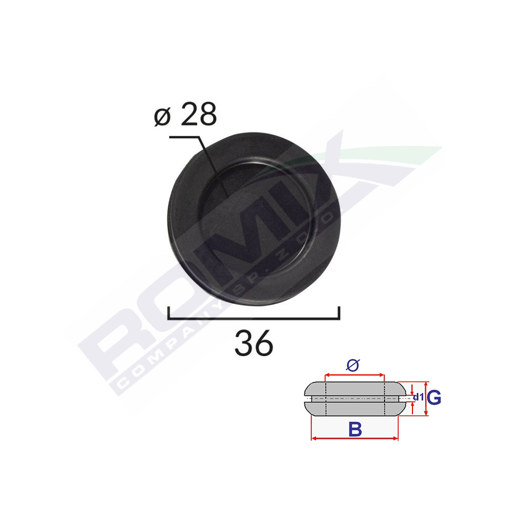 Capac cauciuc inchis universal diametru 28mm set 5 buc - C60500 - ROMIX