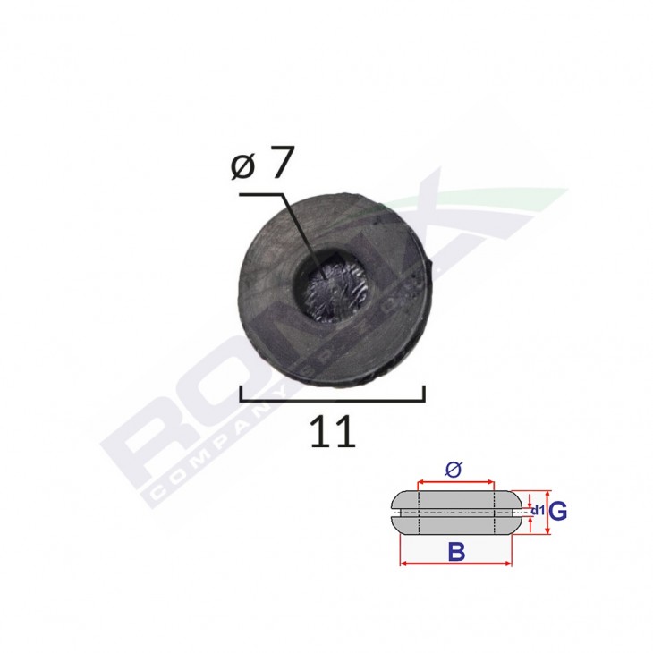 Capac cauciuc inchis universal diametru 7mm set 10 buc - C60495 - ROMIX