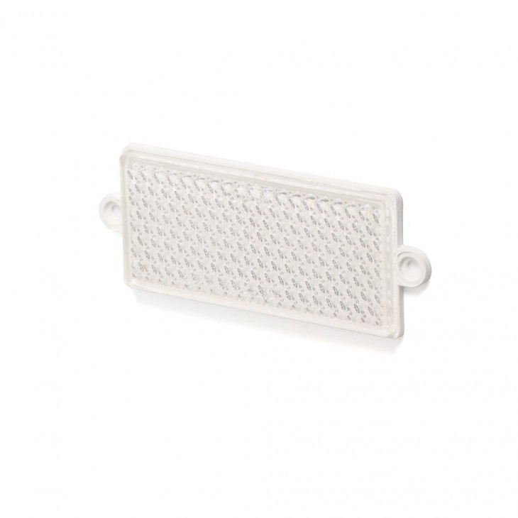 Catadioptru dreptunghiular, 49u up-105x48, alb was - 49U - WAS