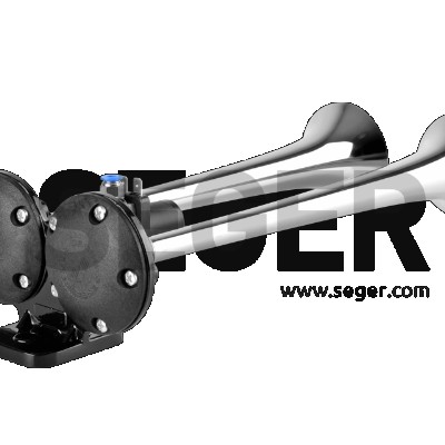 Claxon crom camion cu doua goarne 24v 1a