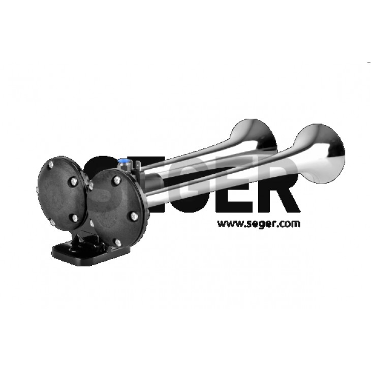 Claxon crom camion cu doua goarne 24v 1a - 82AH2400K - SEGER