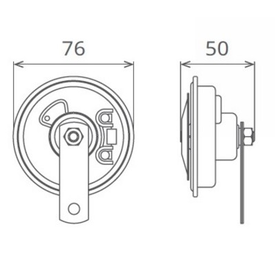 Claxon electromagnetic 12v 3.5a ton inalt