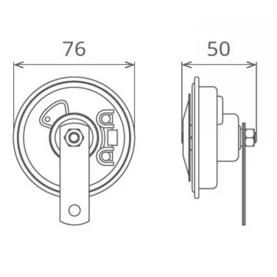 Claxon electromagnetic 12v 3.5a ton inalt, SEGER