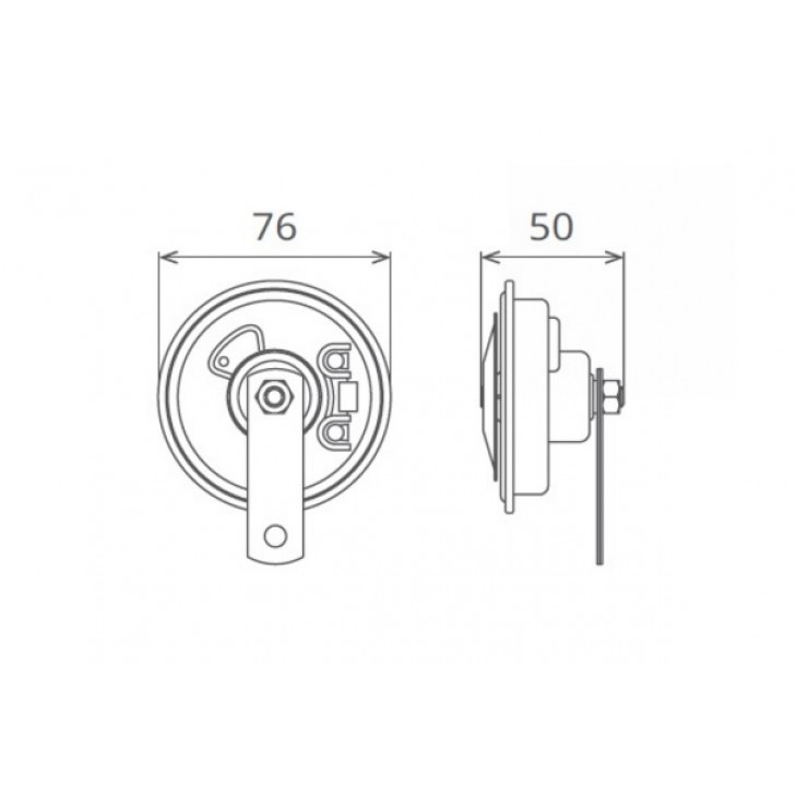 Claxon electromagnetic 12v 3.5a ton inalt - 55BI12.100.02K - SEGER