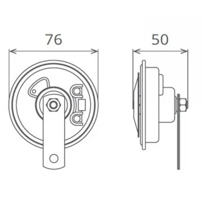 Claxon electromagnetic 12v 3.5a ton jos, SEGER
