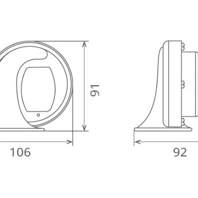 Claxon electromagnetic 12v 6a ton inalt,45884
