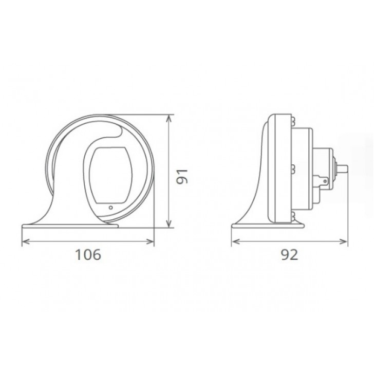 Claxon electromagnetic 12v 6a ton inalt,45884 - 45884 - SEGER