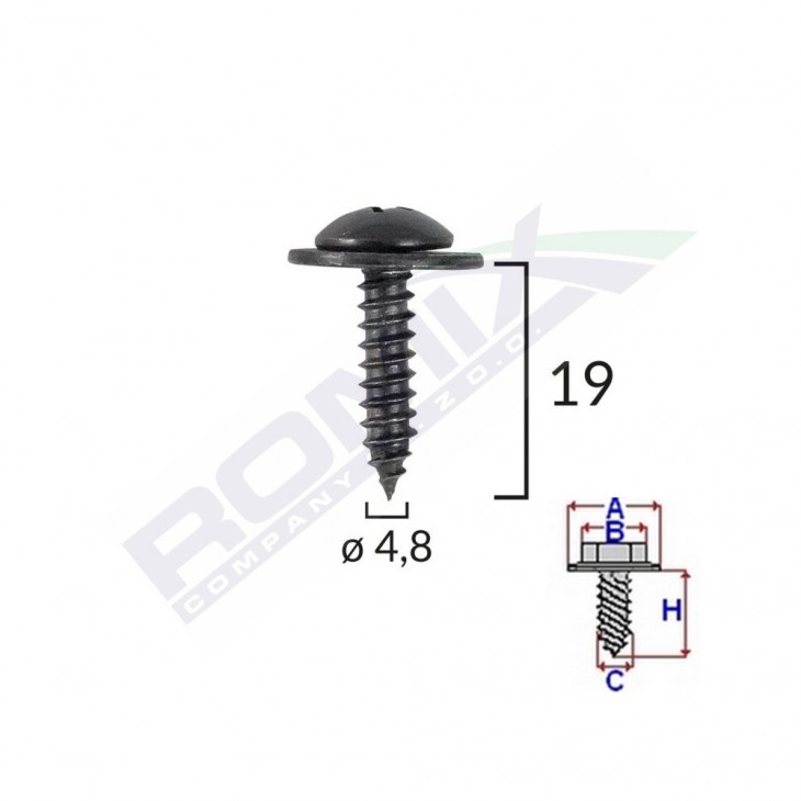 Clema capota pentru honda set 10 buc - C60472 - ROMIX