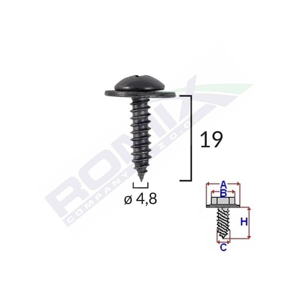 Clema capota pentru honda set 10 buc - C60472 - ROMIX