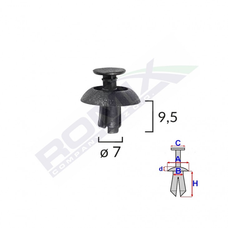 Clema fixare bara protectie pentru toyota lexus set 10 buc - C60459 - ROMIX