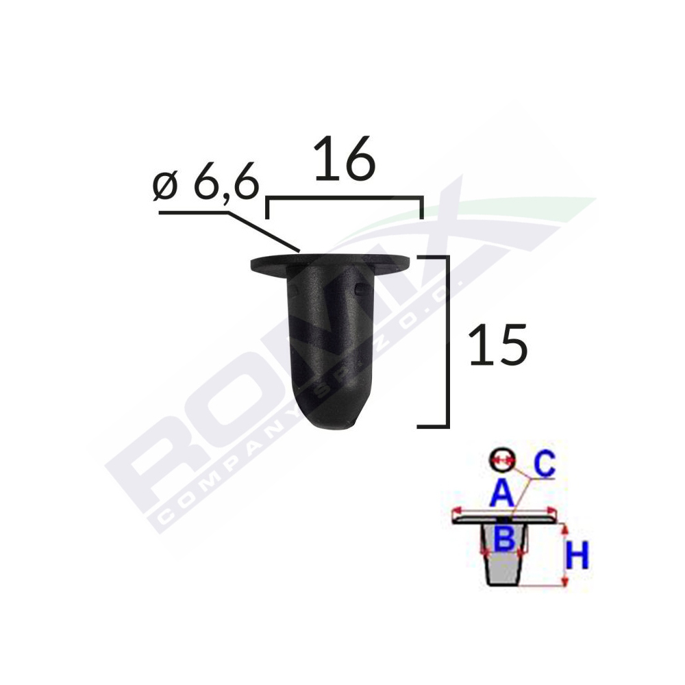 Clema fixare prag pentru vw set 10 buc - C60453 - ROMIX
