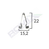 Clema metalica montaj pentru grup vag 15.2x22mm set 10 buc