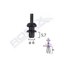 Clips fixare agatator citroen fiat peugeot seat skoda - negru set 10 buc