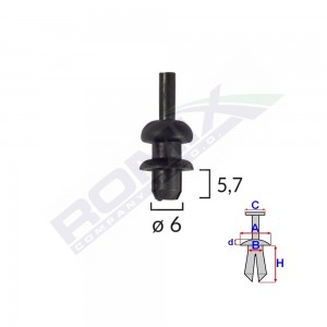 Clips fixare agatator citroen fiat peugeot seat skoda - negru set 10 buc