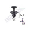 Clips fixare elemente exterioare pentru citroen/peugeot 8x14.2mm - negru set 10 buc - 61876 - ROMIX