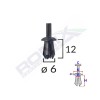 Clips fixare elemente exterioare pentru opel 8x12mm - negru set 10 buc - 61843 - ROMIX