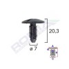 Clips fixare elemente roata pentru citroen/peugeot 7x20.3mm - negru set 10 buc - 62063 - ROMIX