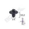 Clips fixare elemente roata pentru citroen/peugeot 8x10.2 - negru set 10 buc - 61921 - ROMIX