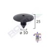 Clips fixare elemente roata pentru renault 10x25mm - negru set 10 buc - 61920 - ROMIX
