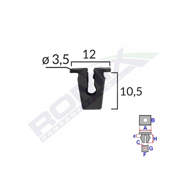Clips fixare pentru audi - negru set 25 buc - 15505 - ROMIX