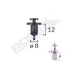 Clips fixare pentru dacia renault 8x12mm - negru set 10 buc - 62120 - ROMIX
