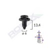 Clips fixare pentru lexus/suzuki/toyota/honda/yamaha 6x13.4mm - negru set 10 buc - 62009 - ROMIX